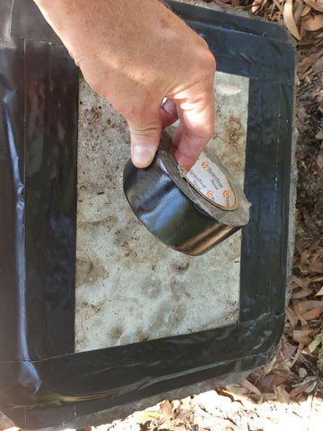 How to Temporarily Seal a Large Memorial Rock for a later second interment of ashes. A brilliant contribution from one of our satisfied customers!