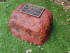 red soil colour rock urn