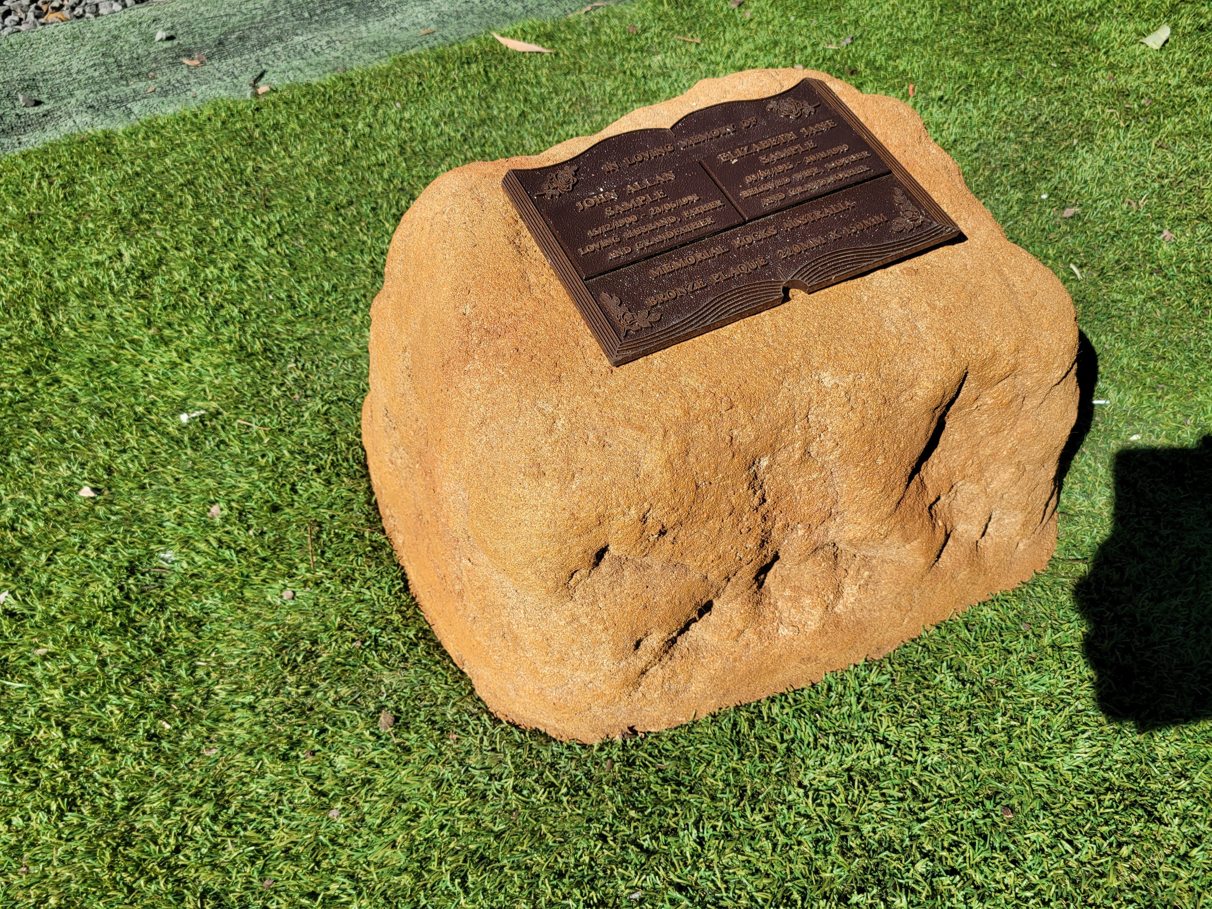 Memorial Rock Urn 1870 Large Double Sandstone