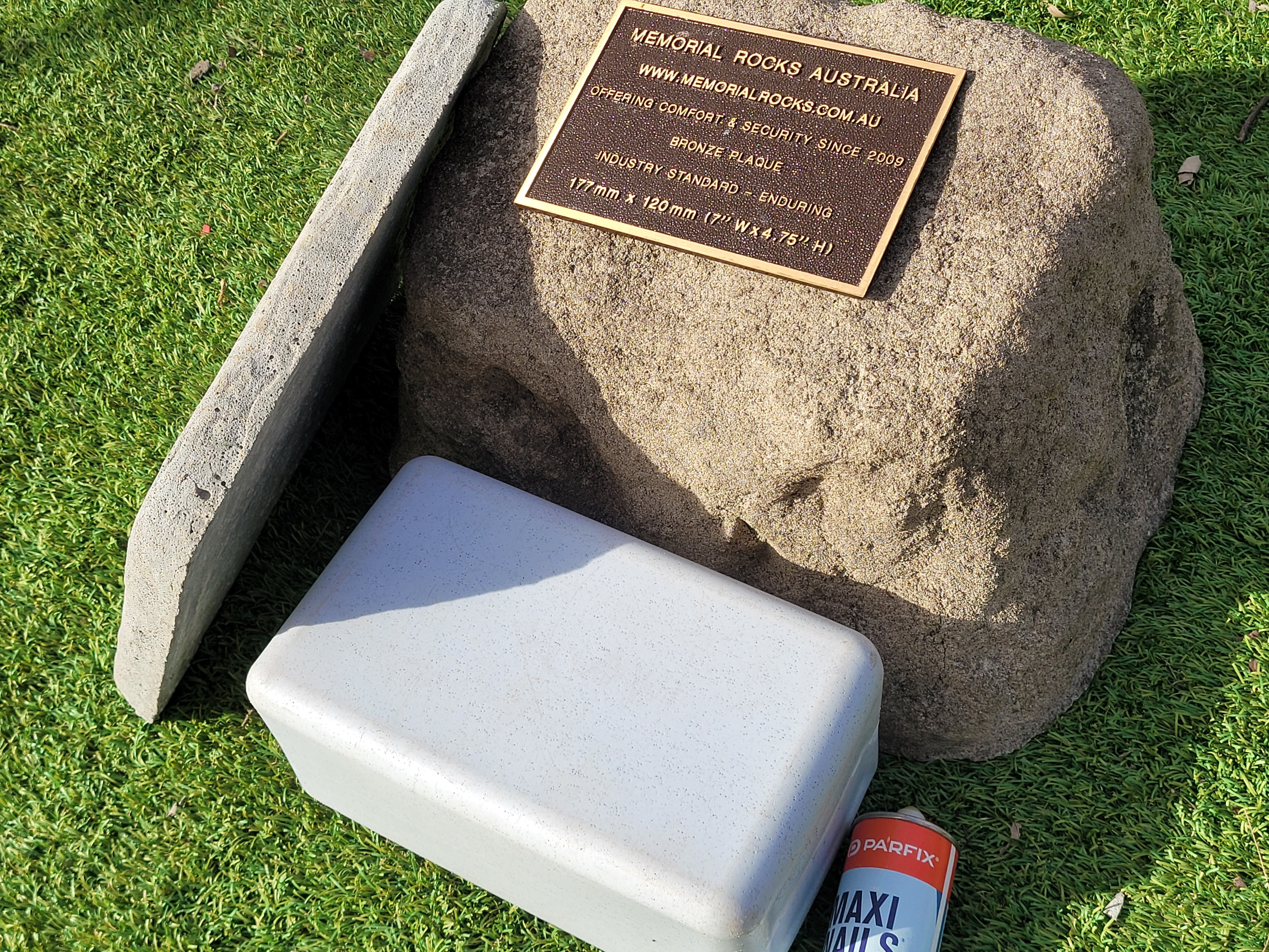 Memorial Rock Urn 1902  Large Natural Riversand