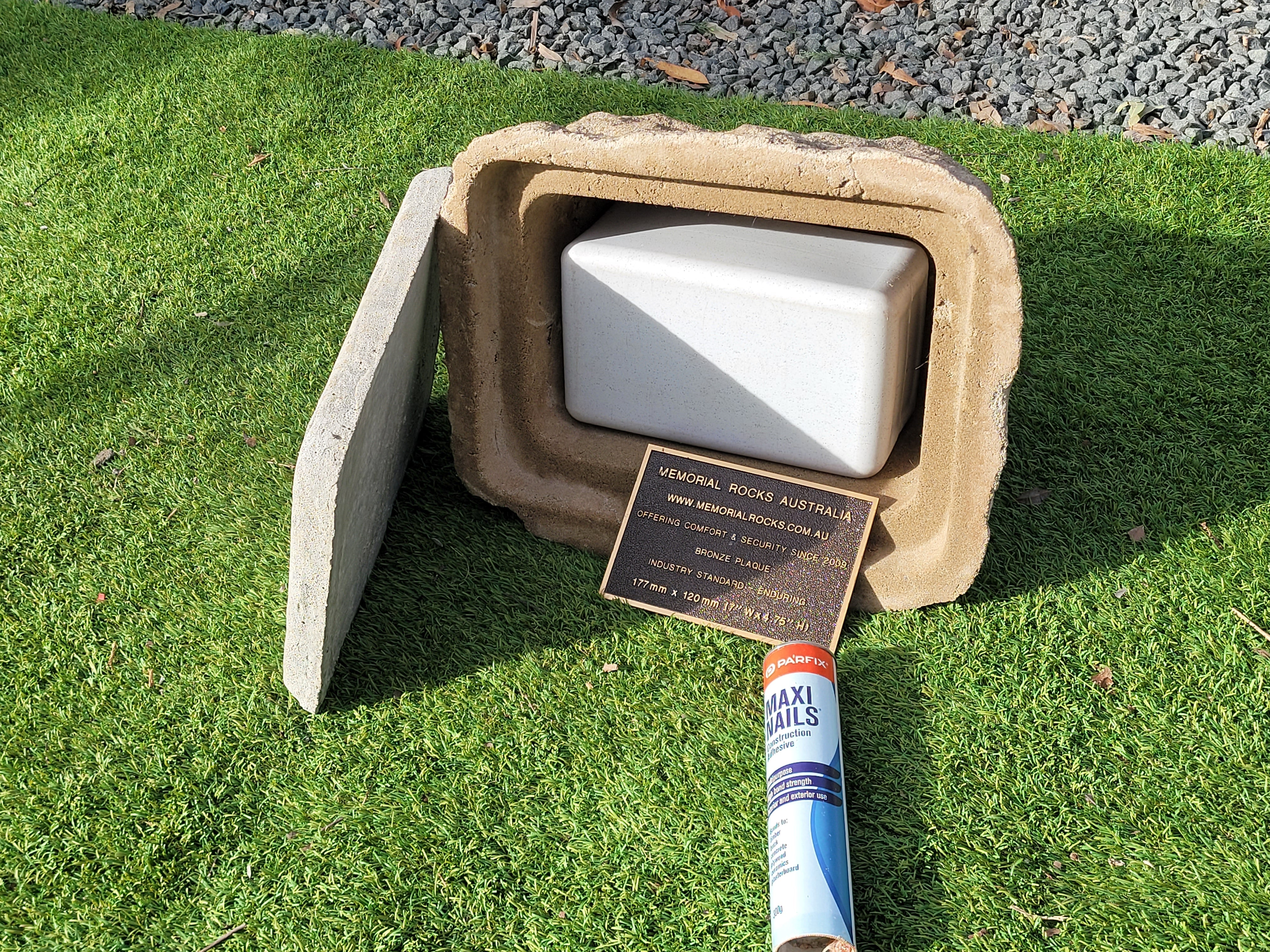 Memorial Rock Urn 1902  Large Natural Riversand