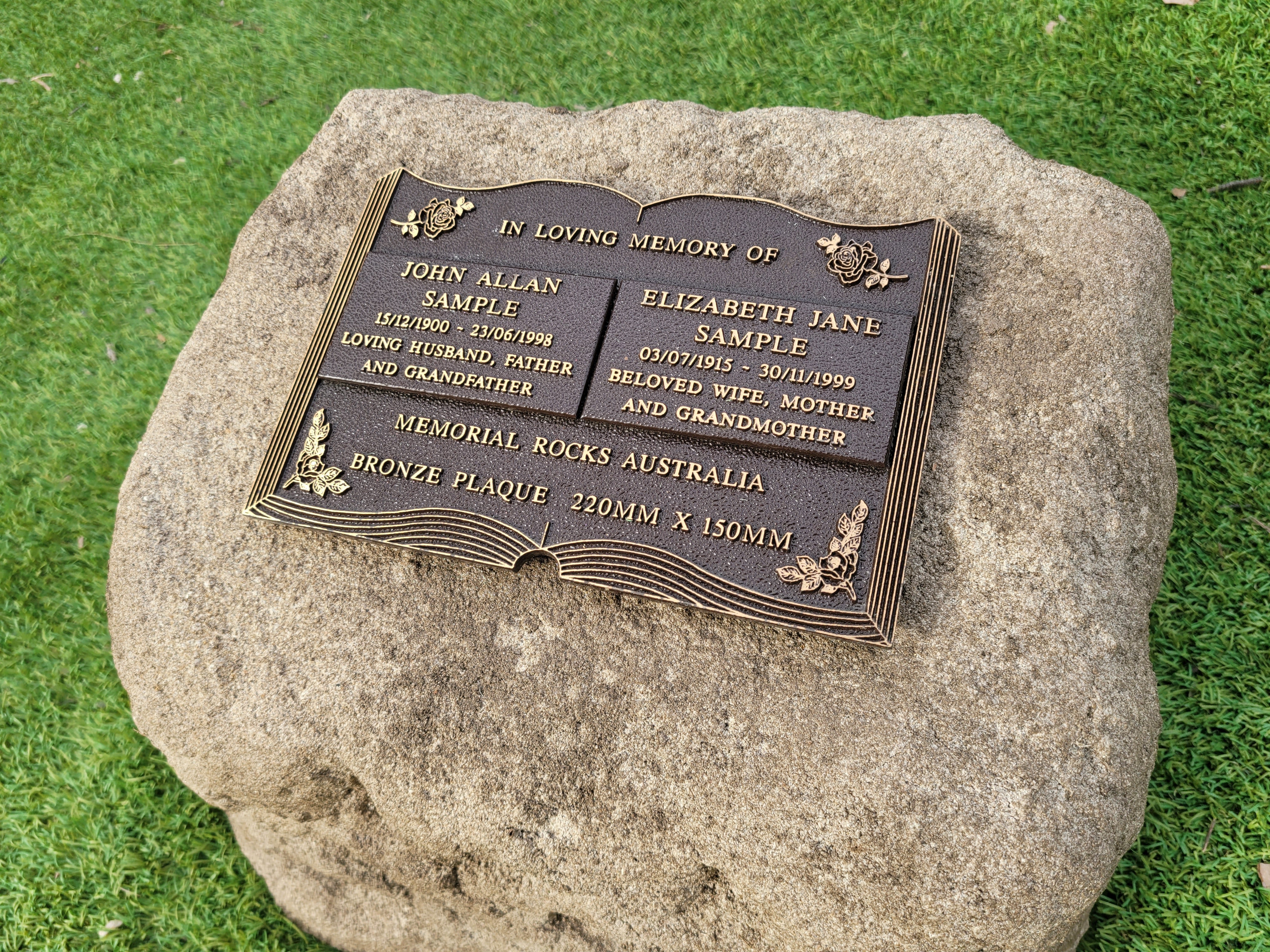 Memorial Rock Urn 1905 Large Double Natural Riversand