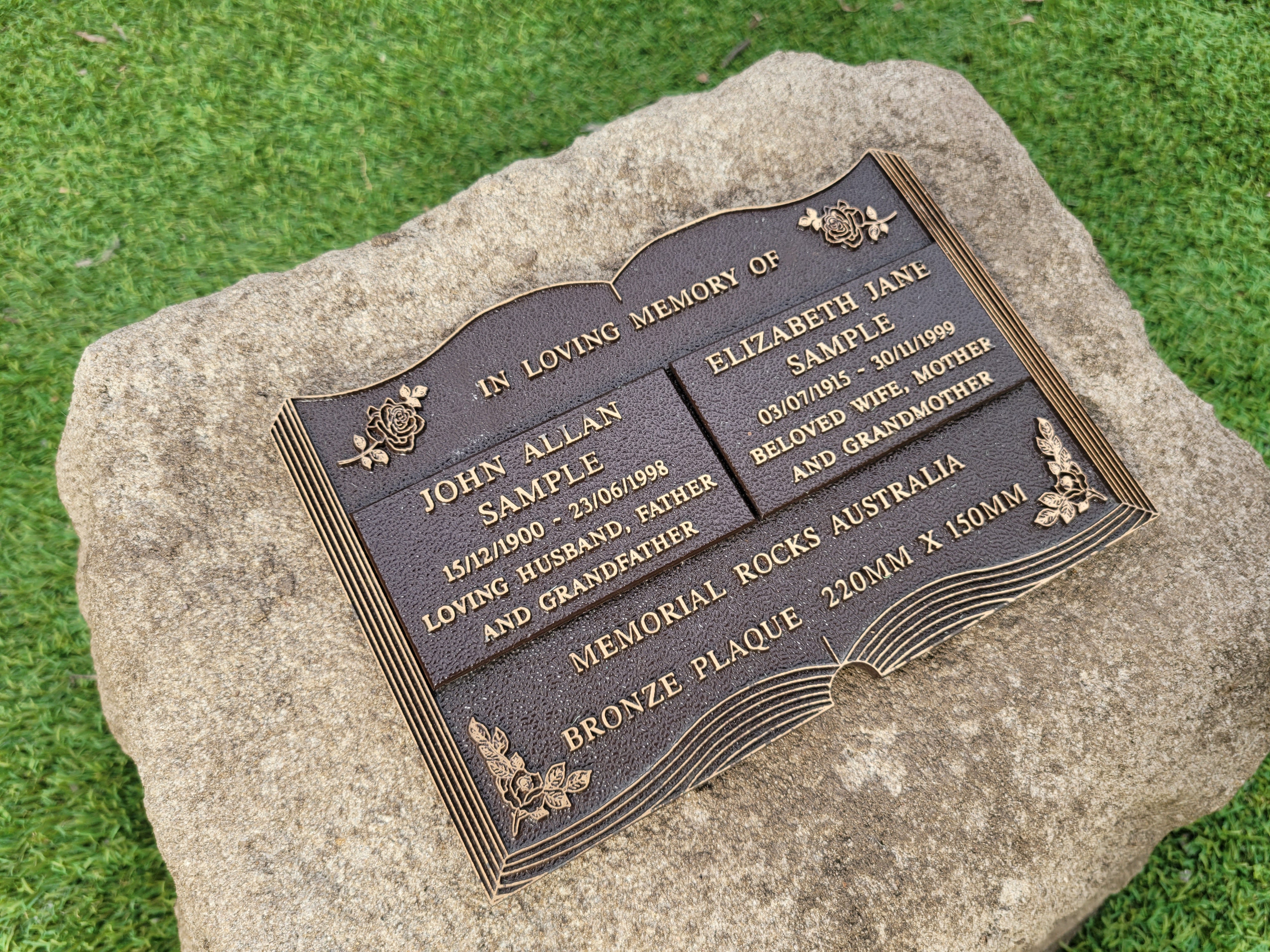 Memorial Rock Urn 1905 Large Double Natural Riversand