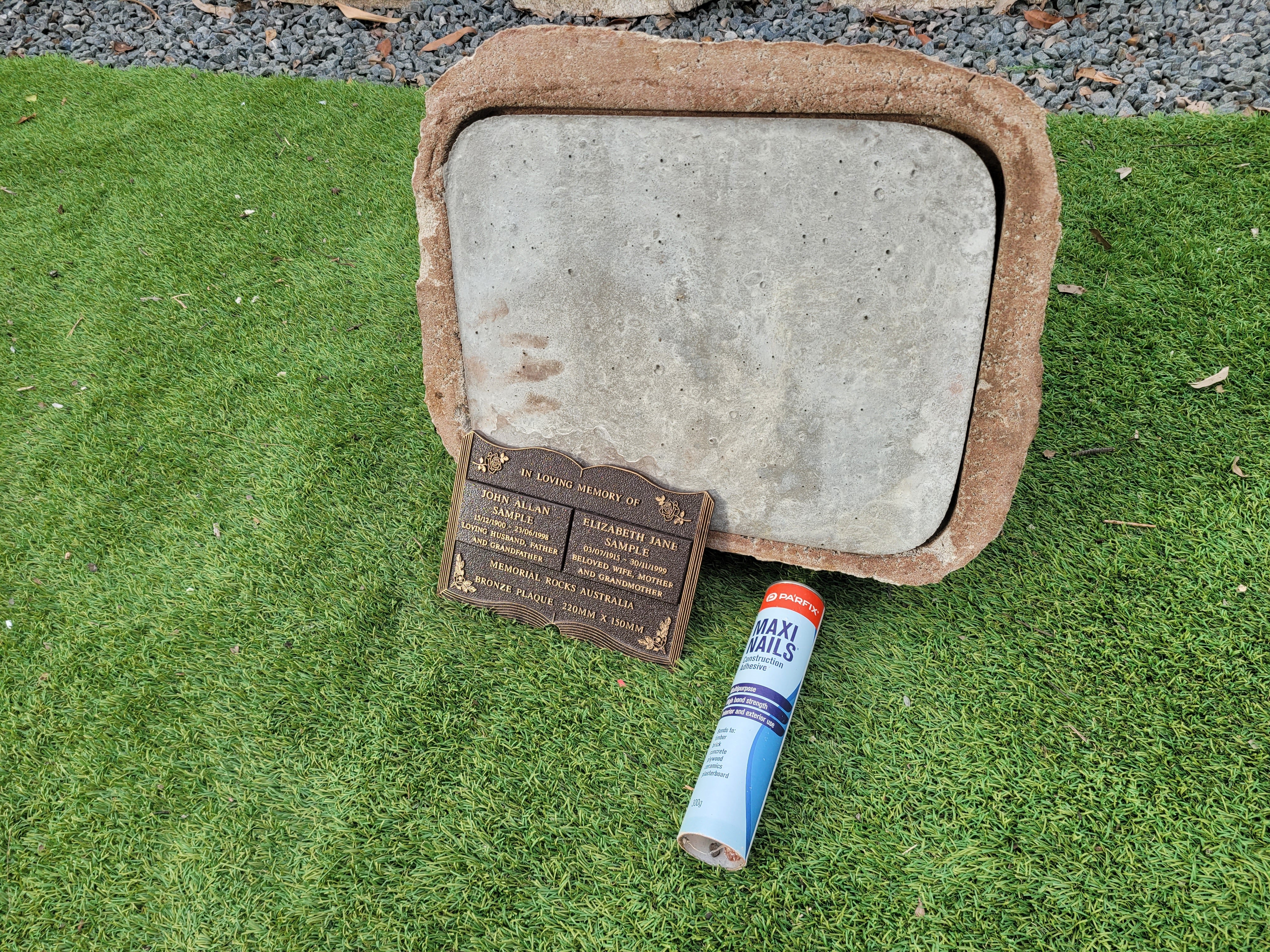 Memorial Rock Urn 1905 Large Double Natural Riversand