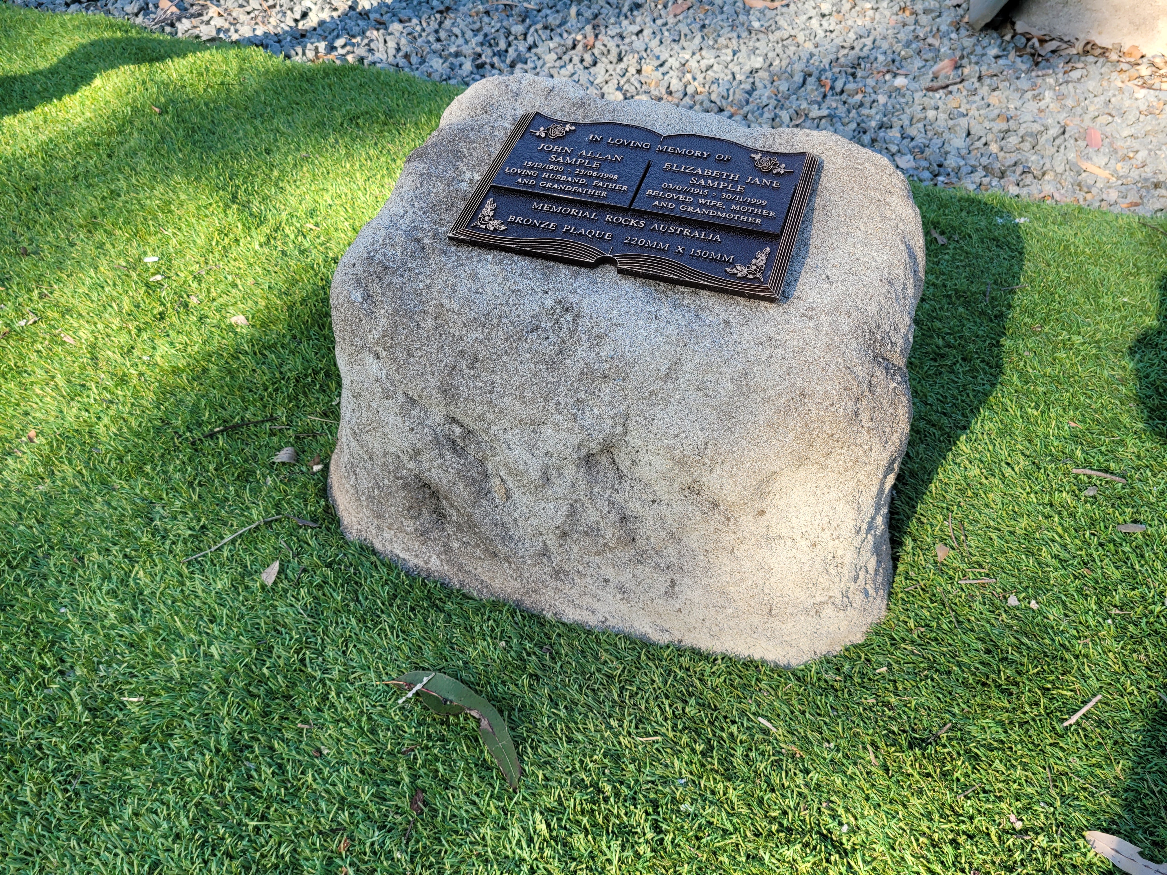 Memorial Rock Urn 1909 Large Double Natural Riversand