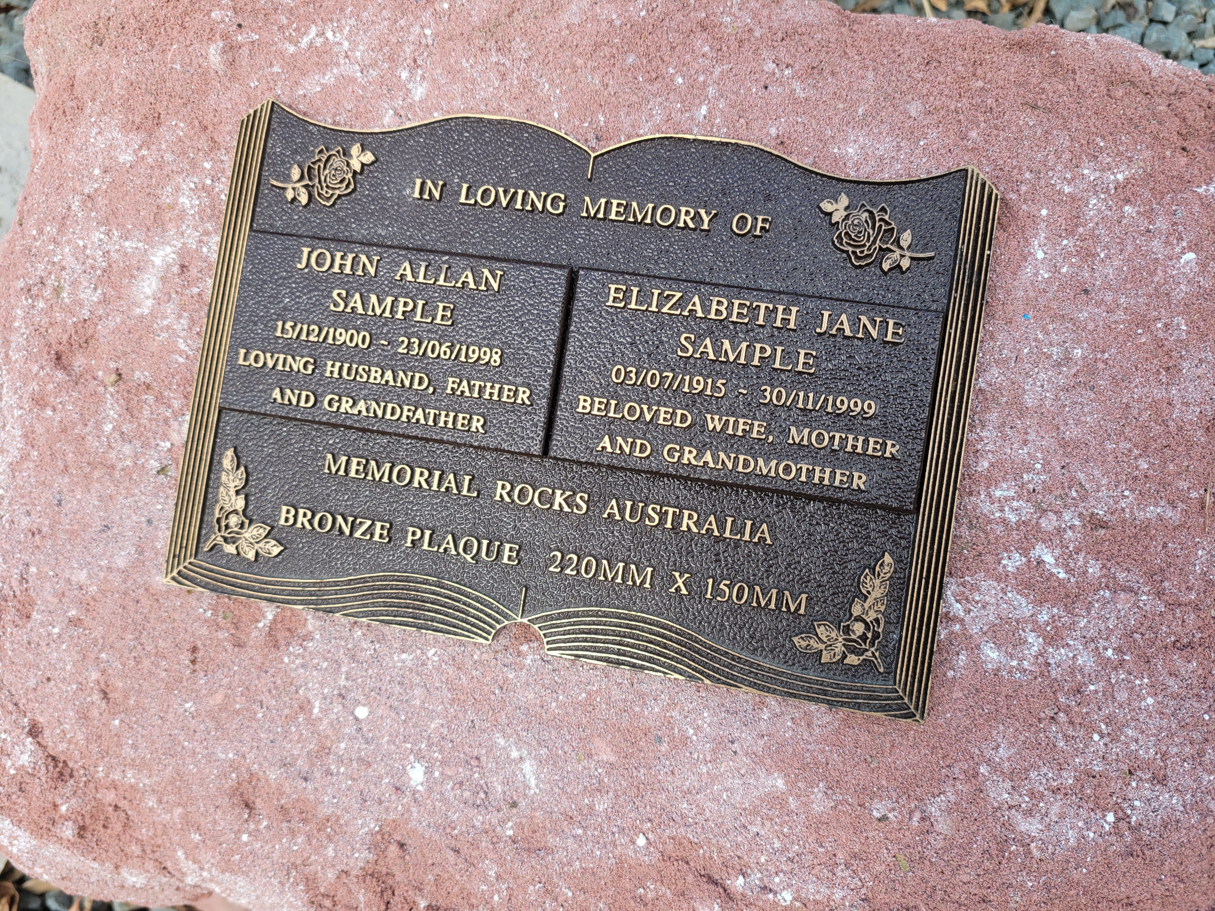 Memorial Rock Urn 1920 Extra-Large  Pink / Red