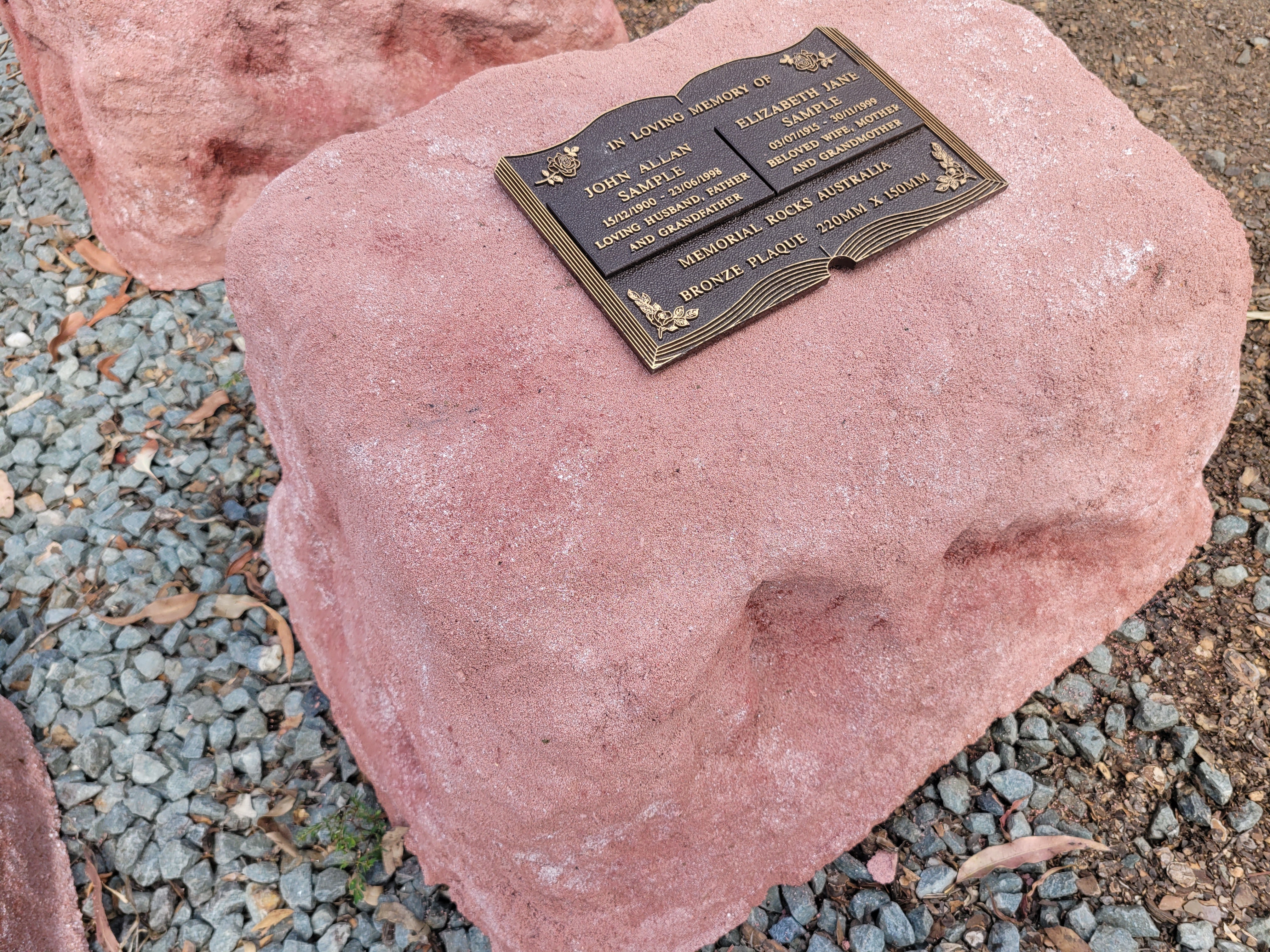 Memorial Rock Urn 1919 Extra-Large  Pink / Red