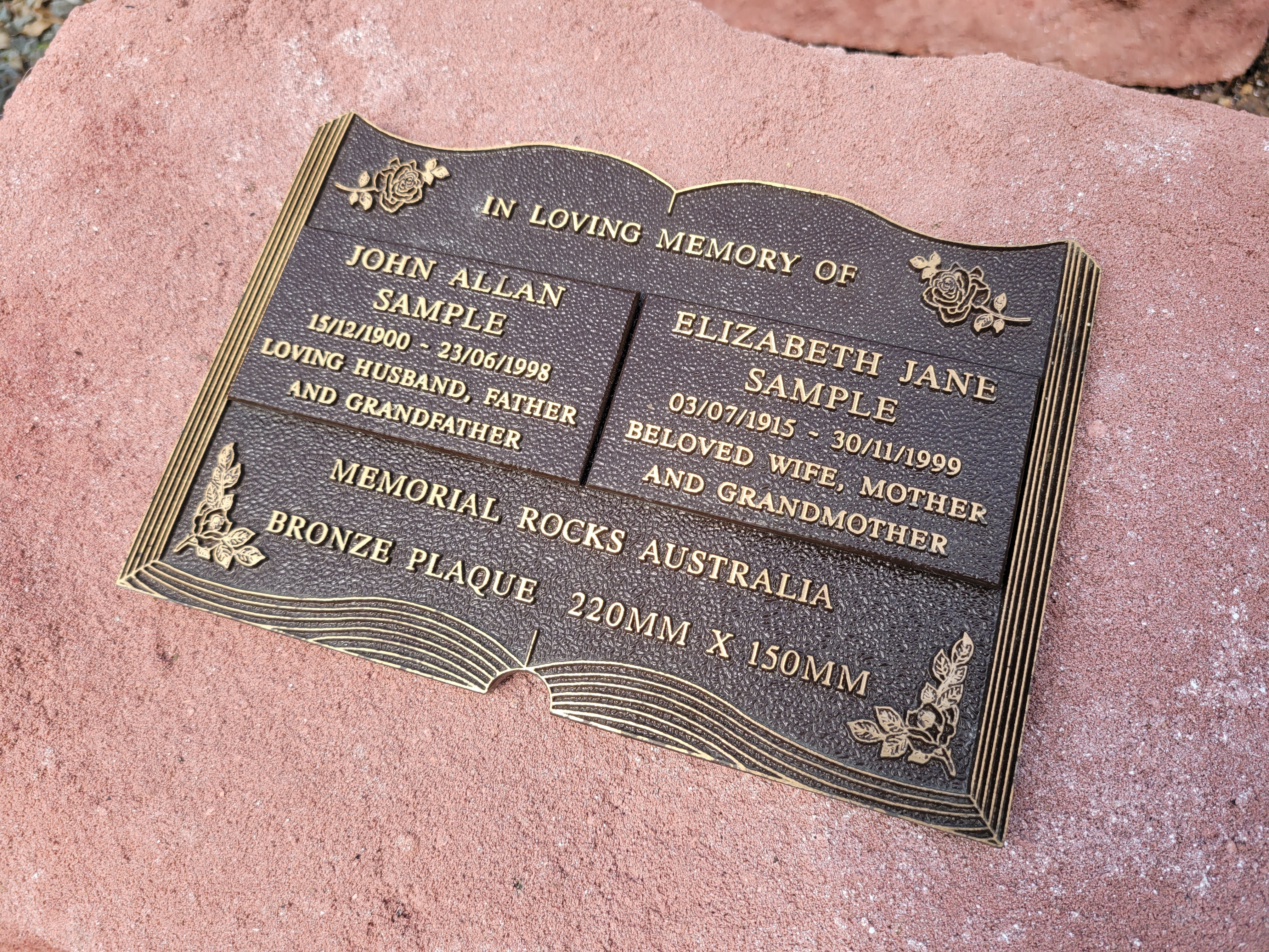 Memorial Rock Urn 1919 Extra-Large  Pink / Red