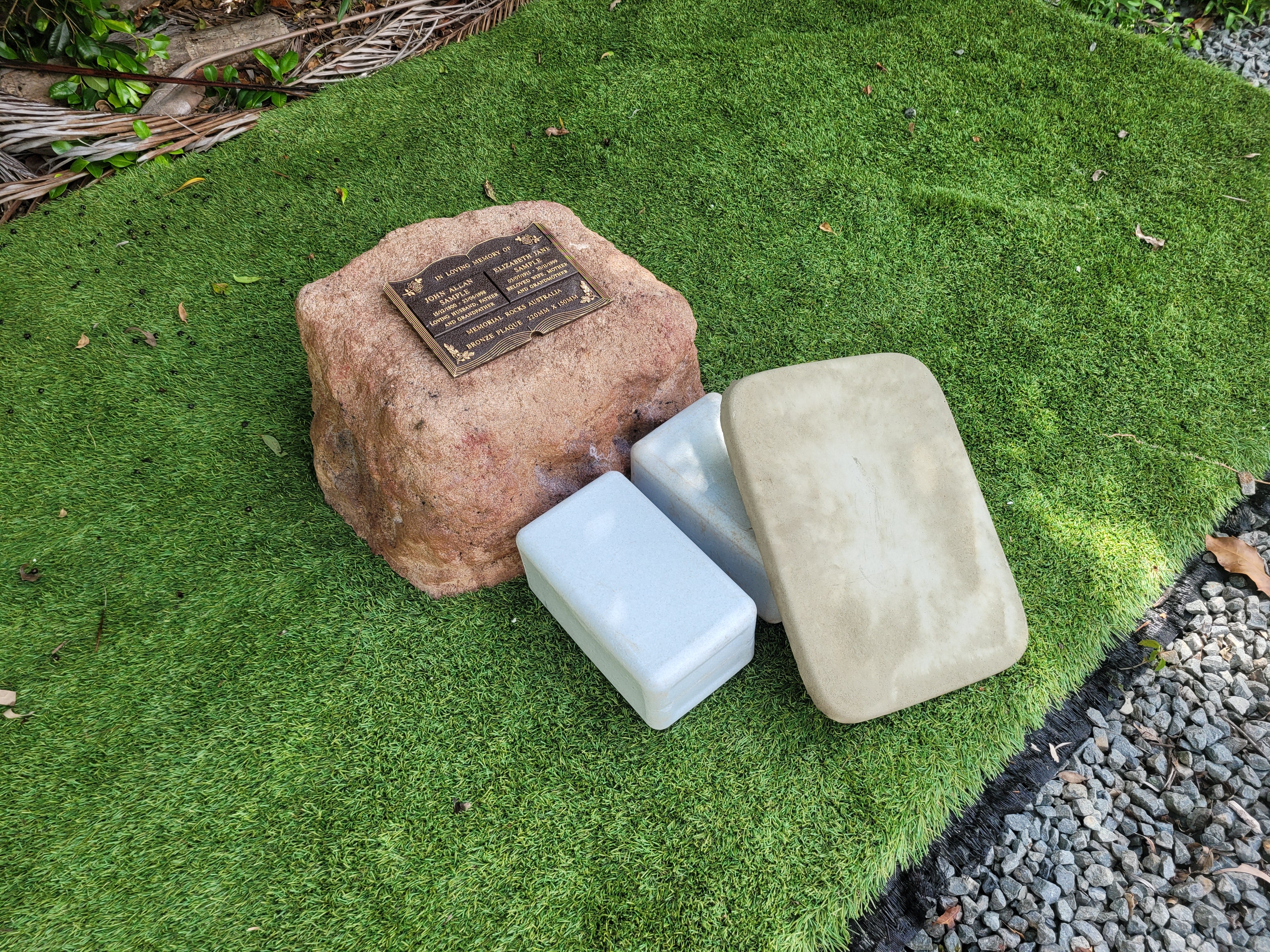 Memorial Rock Urn 2043 Large Double Brown