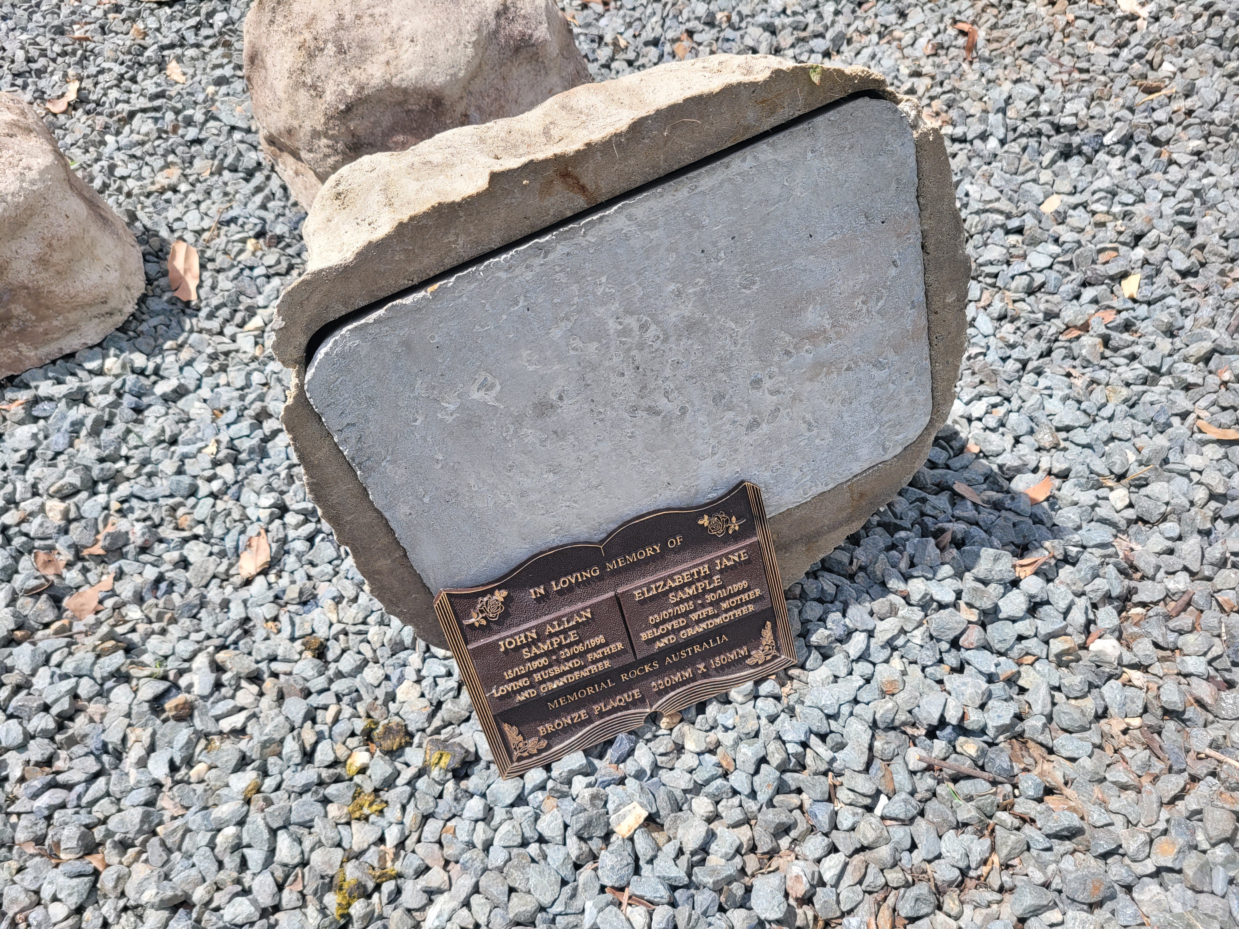 Large Memorial Rock Urn with Vase. 2054 Novelty