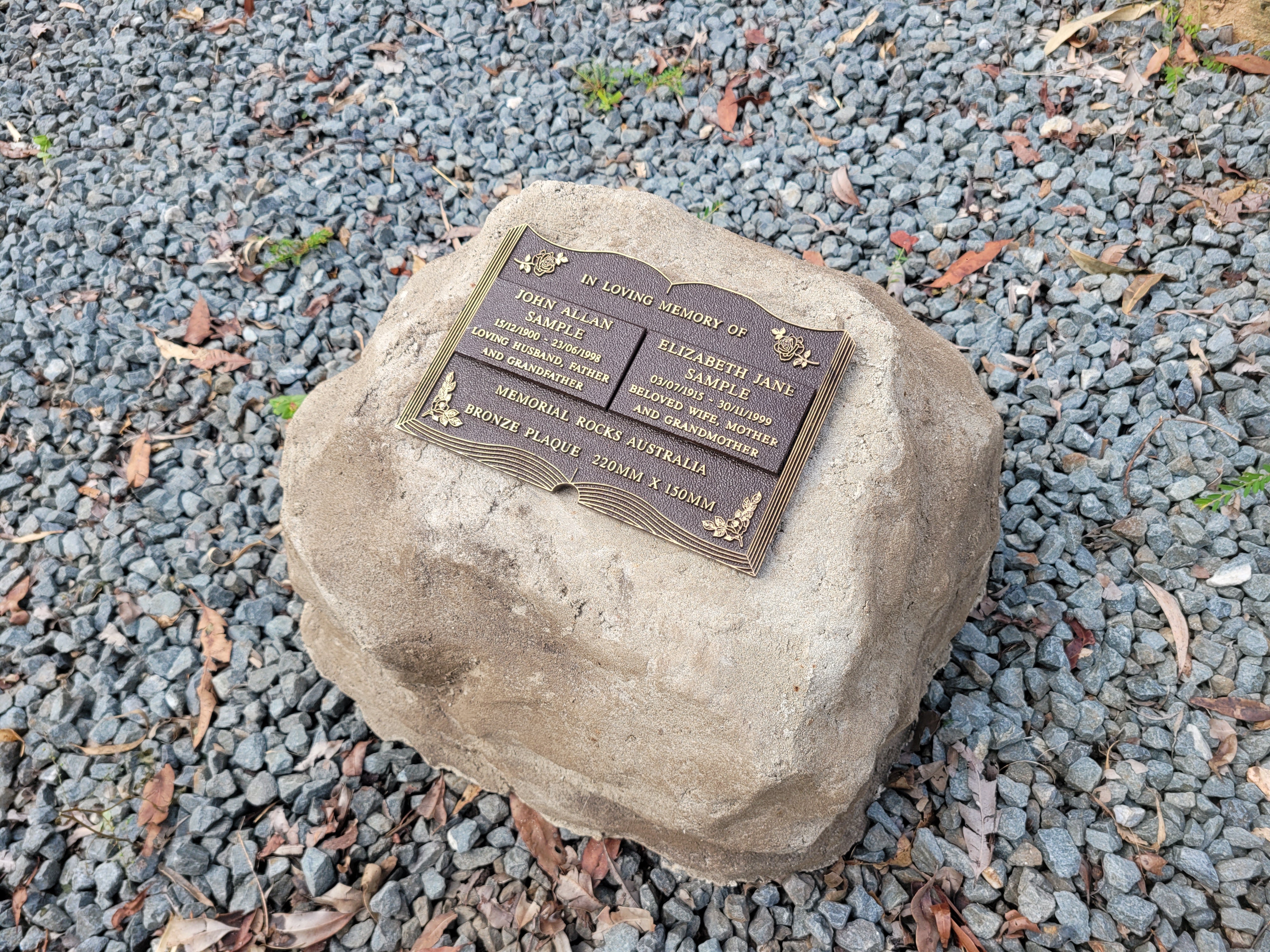 Memorial Rock Urn 2061 Large Double Natural Riversand