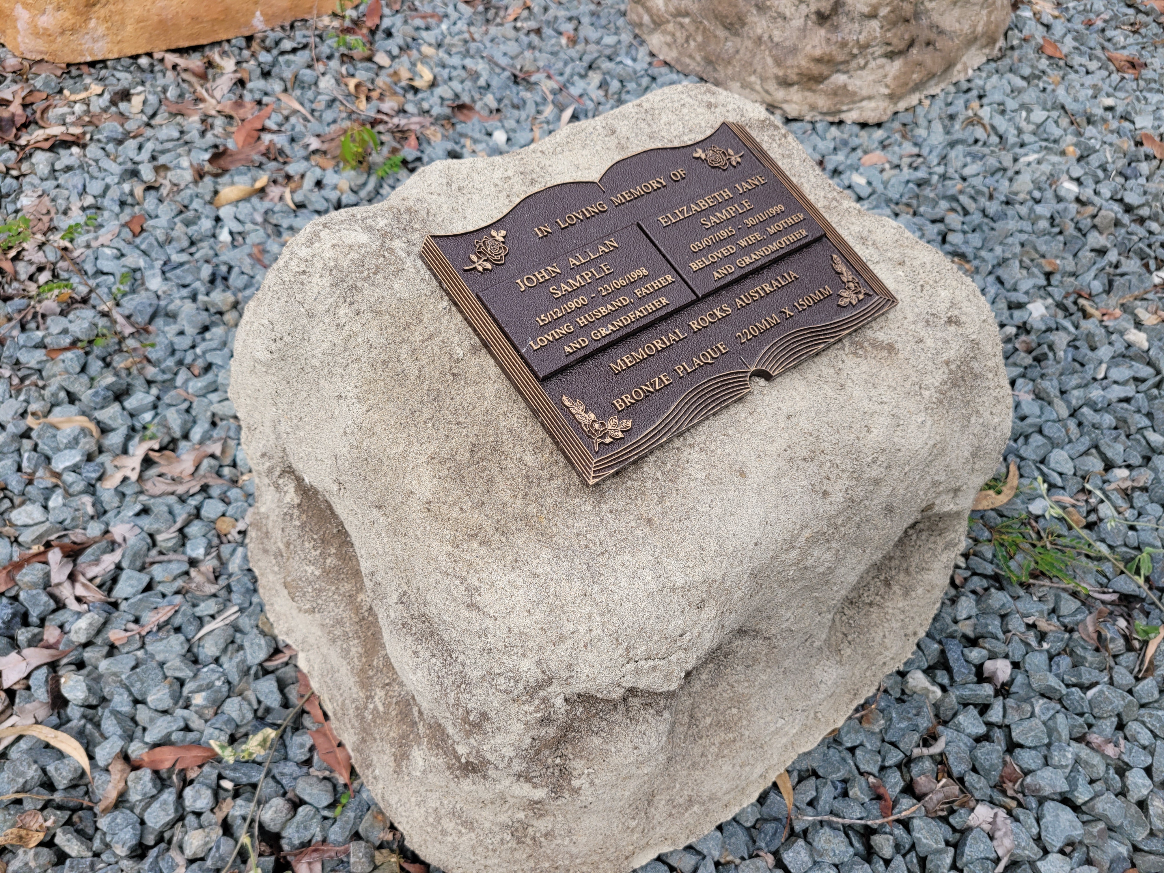 Memorial Rock Urn 2062 Large Double Natural Riversand