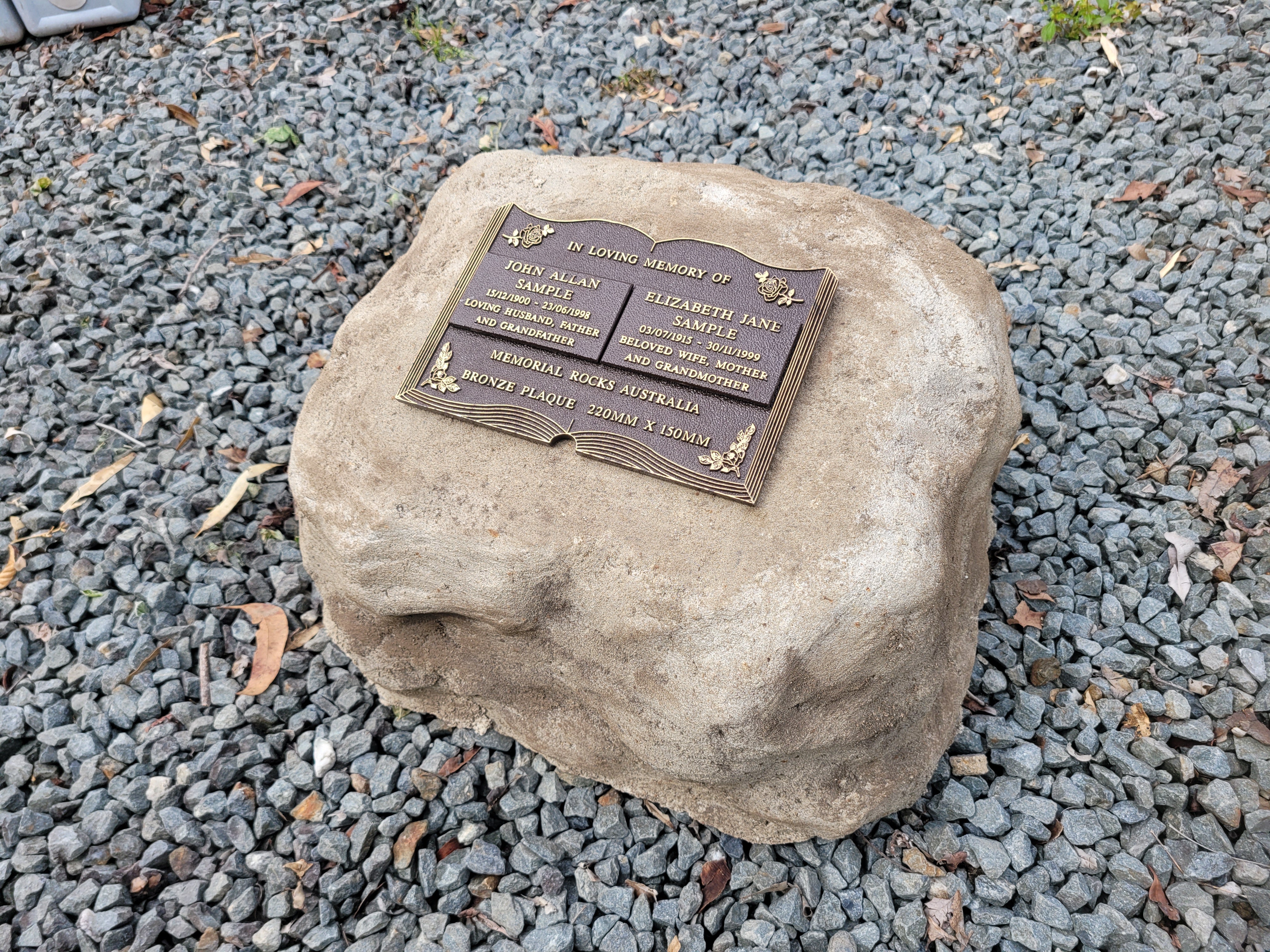 Memorial Rock Urn 2063 Large Double Natural Riversand