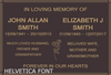 Quality Bronze Plaque for two names 380mm x 280mm