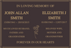 Quality Bronze Plaque Extra Design for Two Names 220mm x 150mm