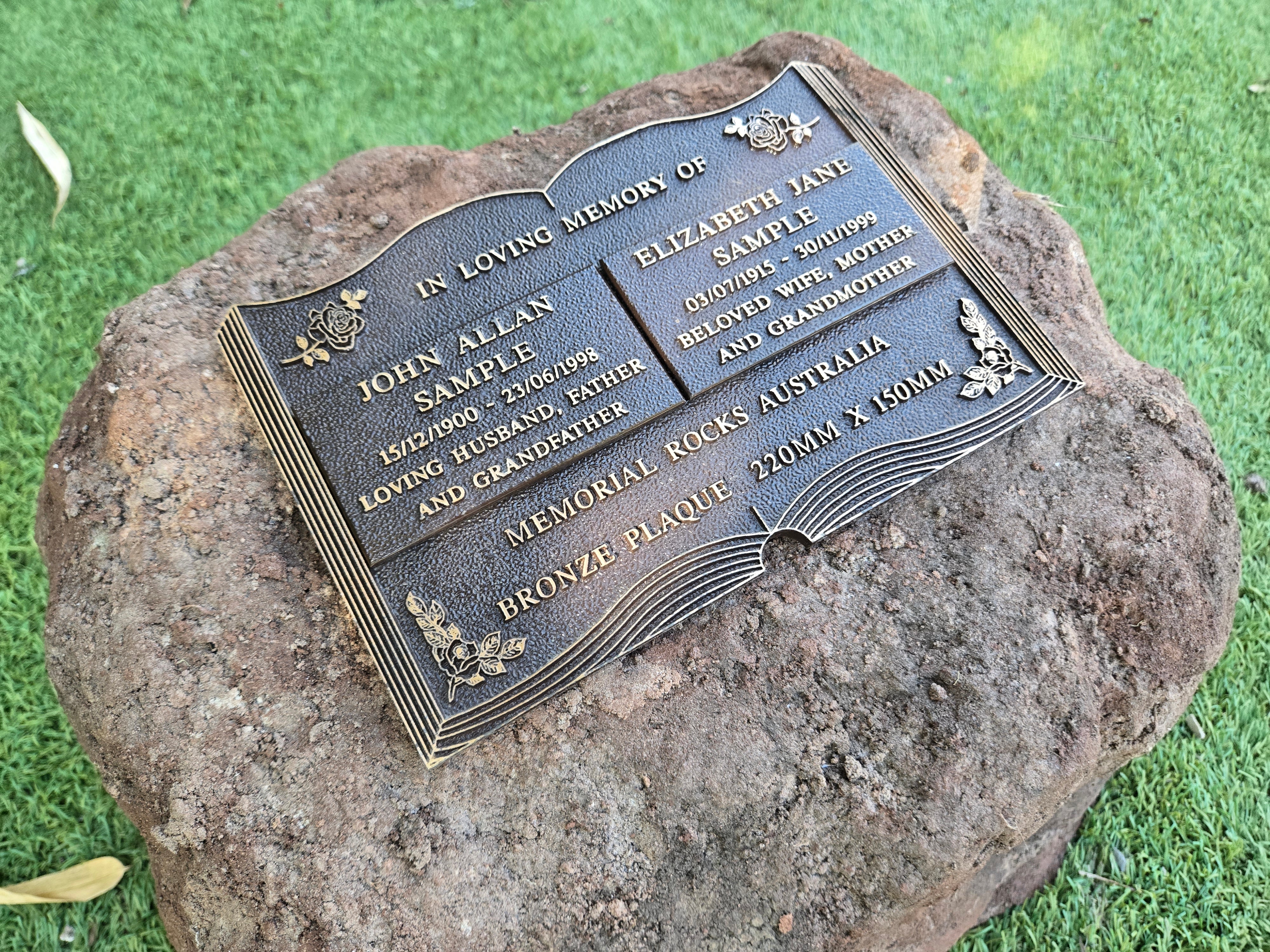 Memorial Rock Urn 2199 Large Double Brown