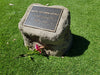 Memorial Rock Urn 1560 Regular. 200mm x150mm indent Novelty Natural Riversand