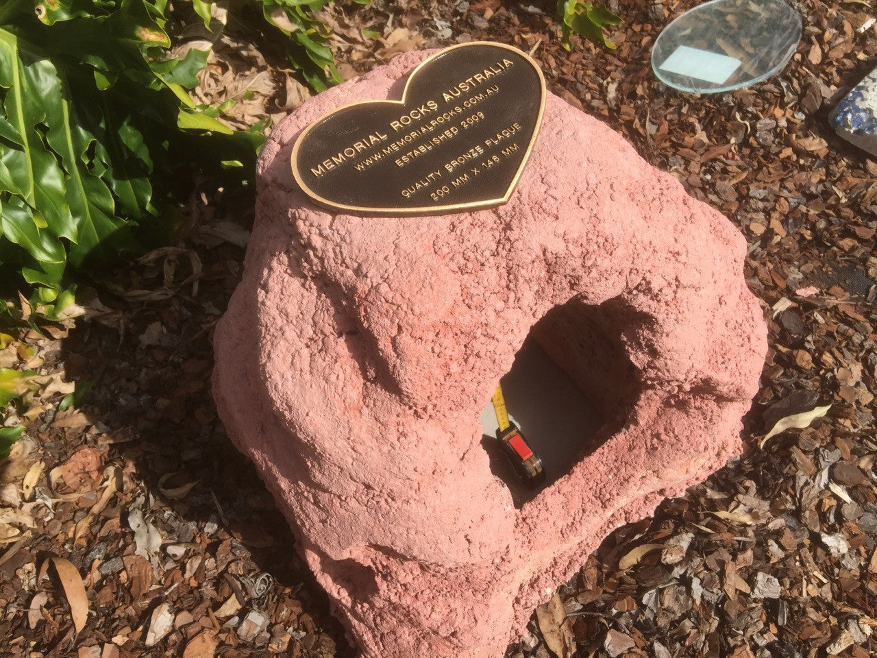 Novelty Memorial Rock Urn 778 with optional glass window