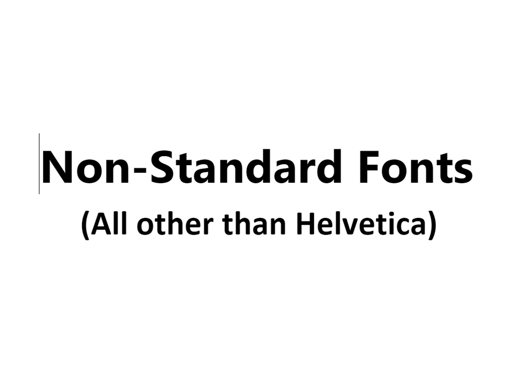 Non-Standard Fonts