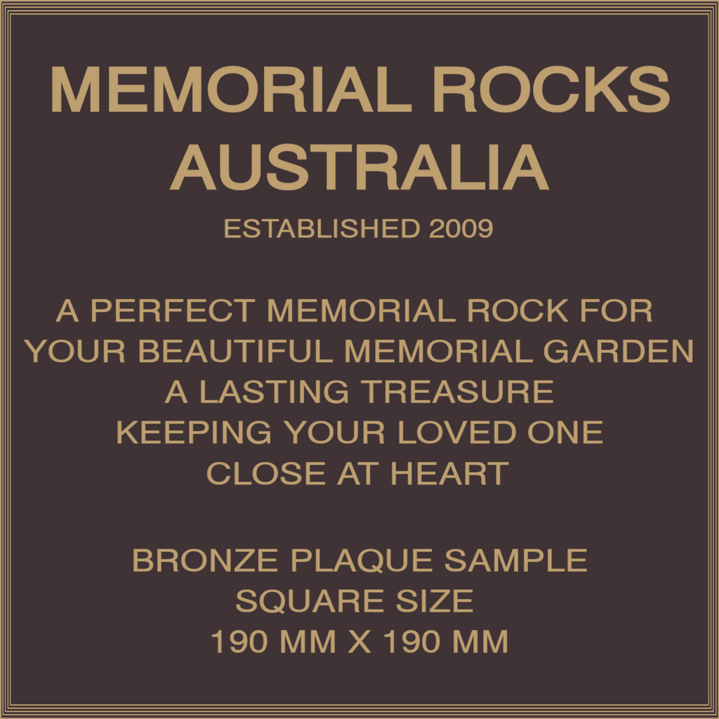 Quality Bronze Plaque Size 190mm x 190mm